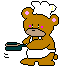 bear flipping a pancake